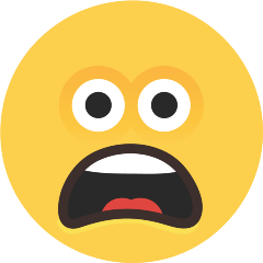 How emoji frowning face with open mouth displayed on Skype