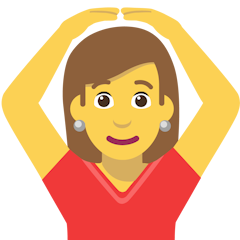 How emoji woman gesturing OK displayed on Skype