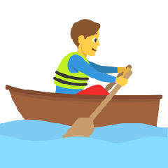 How emoji man rowing boat displayed on Skype