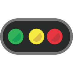 How emoji horizontal traffic light displayed on Skype