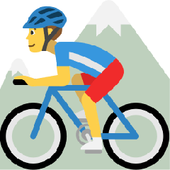 How emoji man mountain biking displayed on Skype