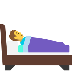 How emoji person in bed displayed on Skype