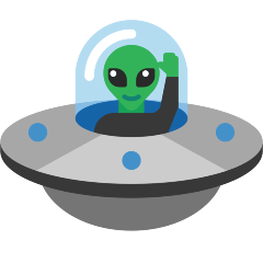 How emoji flying saucer displayed on Skype