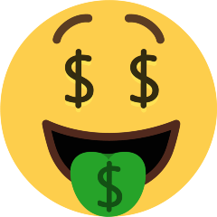 How emoji money-mouth face displayed on Skype