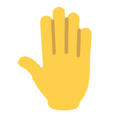 How emoji raised back of hand displayed on Skype