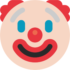 How emoji clown face displayed on Skype