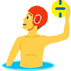 How emoji person playing water polo displayed on Skype