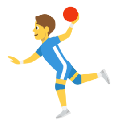 How emoji man playing handball displayed on Skype