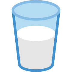 How emoji glass of milk displayed on Skype