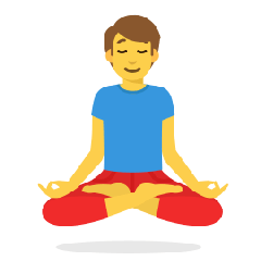 How emoji man in lotus position displayed on Skype