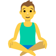 How emoji person in lotus position displayed on Skype