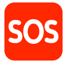 How emoji SOS button displayed on Softbank