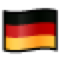 How emoji flag: Germany displayed on Softbank