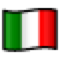 How emoji flag: Italy displayed on Softbank