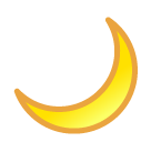 How emoji crescent moon displayed on Softbank