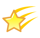 How emoji shooting star displayed on Softbank