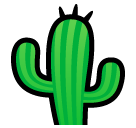 How emoji cactus displayed on Softbank