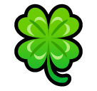 How emoji four leaf clover displayed on Softbank