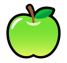 How emoji green apple displayed on Softbank