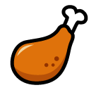 How emoji poultry leg displayed on Softbank