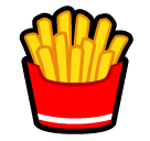 How emoji french fries displayed on Softbank