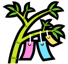 How emoji tanabata tree displayed on Softbank