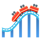 How emoji roller coaster displayed on Softbank