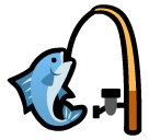 How emoji fishing pole displayed on Softbank