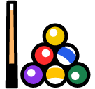 How emoji pool 8 ball displayed on Softbank