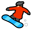 How emoji snowboarder displayed on Softbank