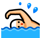 How emoji person swimming displayed on Softbank