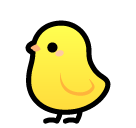 How emoji baby chick displayed on Softbank