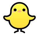 How emoji front-facing baby chick displayed on Softbank