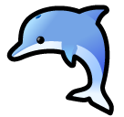 How emoji dolphin displayed on Softbank