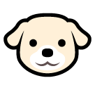 How emoji dog face displayed on Softbank