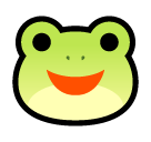 How emoji frog displayed on Softbank