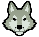 How emoji wolf displayed on Softbank