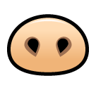 How emoji pig nose displayed on Softbank