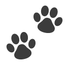 How emoji paw prints displayed on Softbank