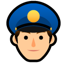 How emoji police officer displayed on Softbank