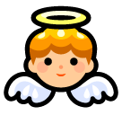 How emoji baby angel displayed on Softbank