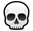 How emoji skull displayed on Softbank