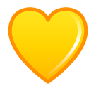 How emoji yellow heart displayed on Softbank