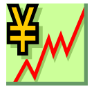 How emoji chart increasing with yen displayed on Softbank