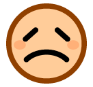 How emoji disappointed face displayed on Softbank