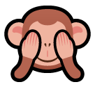 How emoji see-no-evil monkey displayed on Softbank