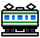 How emoji railway car displayed on Softbank