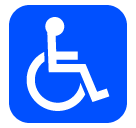 How emoji wheelchair symbol displayed on Softbank