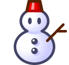 How emoji snowman without snow displayed on Softbank