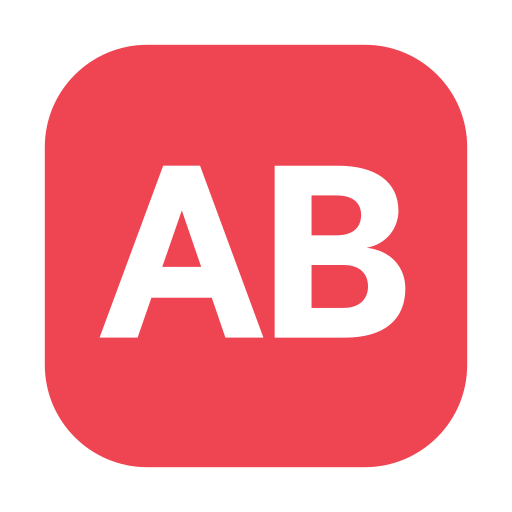 How emoji AB button (blood type) displayed on Toss Face